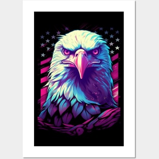 4th of July Holiday Patriotic Merica Eagle, Kaw! Posters and Art